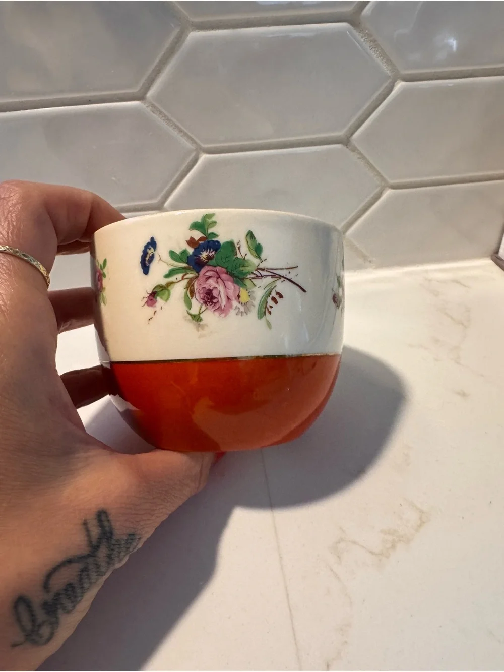 Vintage Japanese flower pot